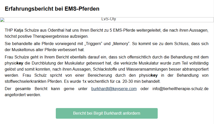 Erfolgreiche Unterstützung bei EMS und Co?